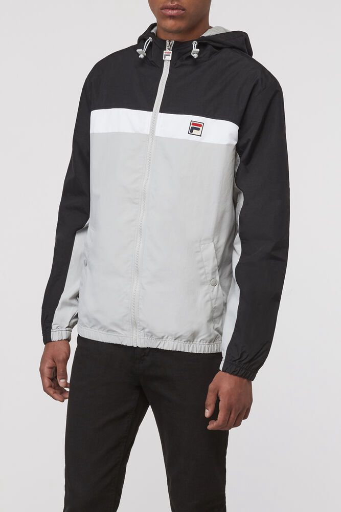 Fila Clipper Wind Black/White Jacket Mens - NZ 75381-HDOG